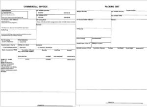commercial invoice and packing list